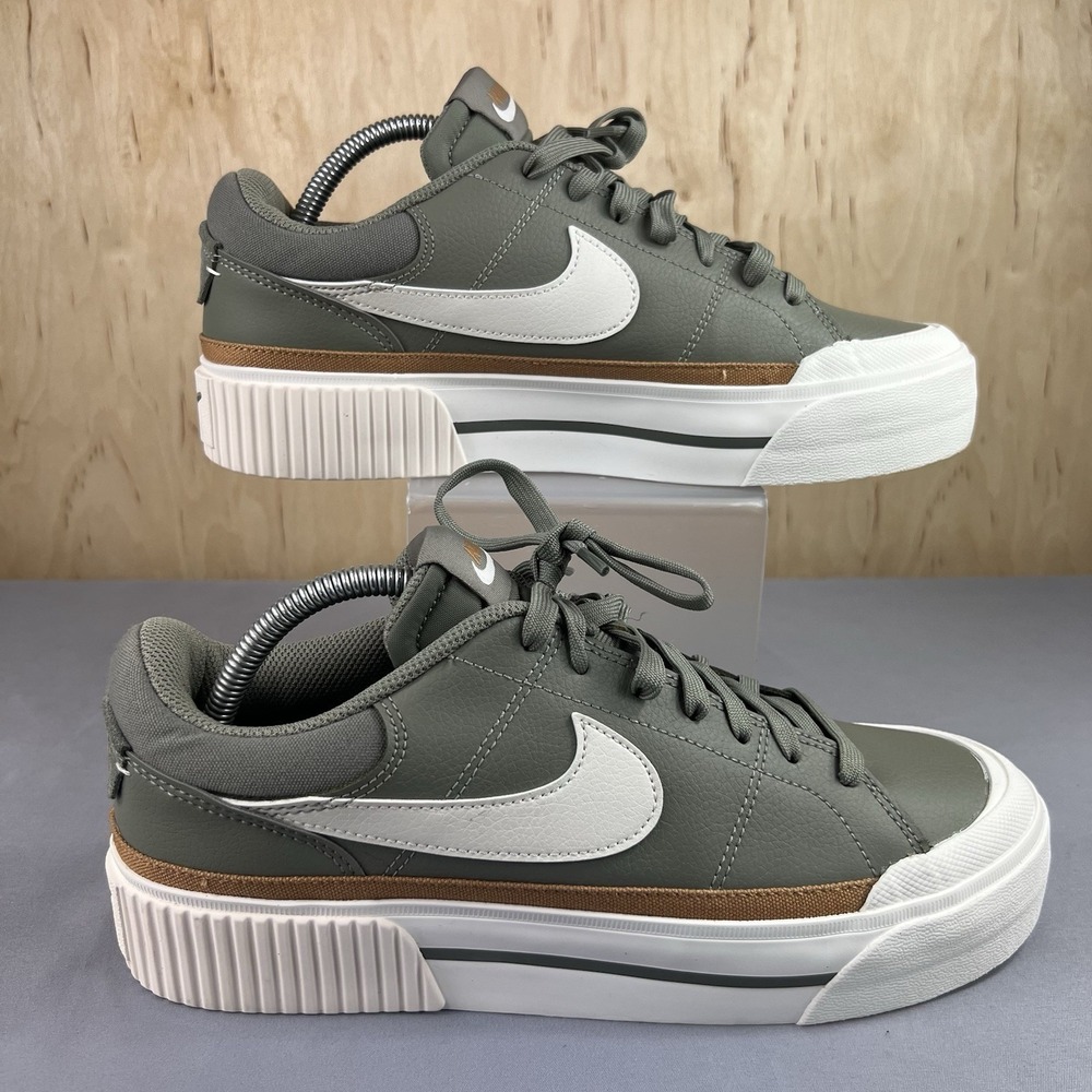 Nike Court Legacy Lift Women's Shoes Size 10 Light Army Green Gray DM7590-300